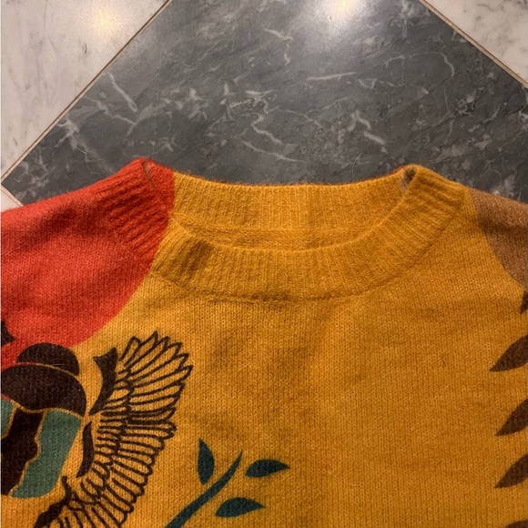 Colorful Fish Pattern Wool Sweater - Picture 5 of 7